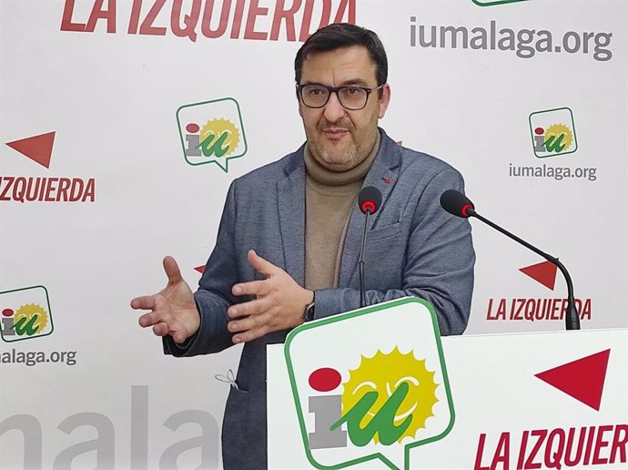 El portavoz adjunto del grupo parlamentario de Adelante Andalucía y coordinador provincial de IU en Málaga, Guzmán Ahumada.