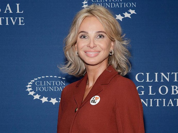 Corinna Sayn-Wittgenstein, Strategic Advisor at CGI poses for a photograph before attending the closing session of the Clinton Global Initiative 2015 on September 29, 2015 in New York City.