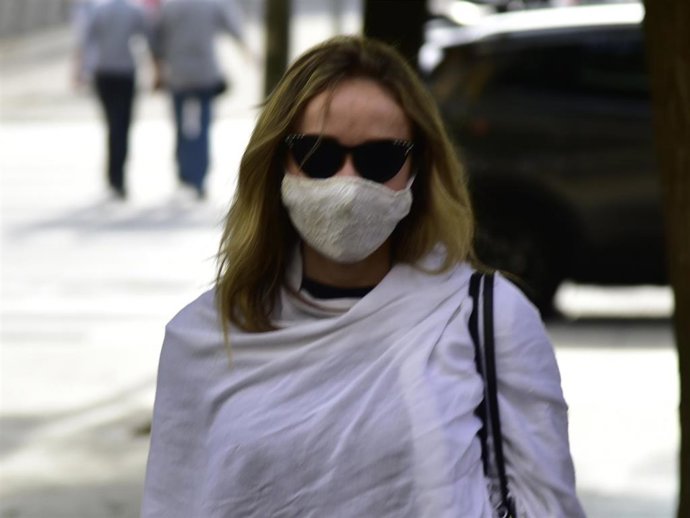 Llegada de Ángela Dobrowolski al juzgado en Barcelona