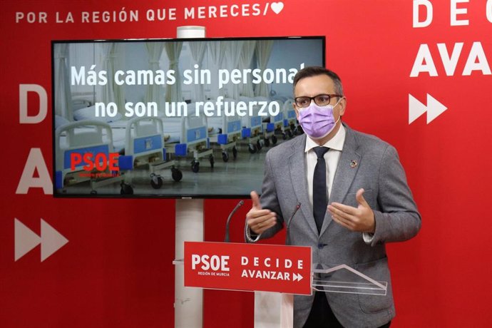 El secretario general del PSRM y portavoz del Grupo Parlamentario Socialista, Diego Conesa