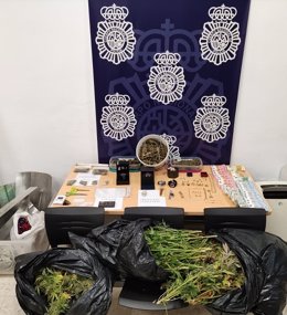 Marihuana incautada en una vivienda de Málaga