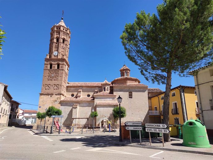 Comienzan las obras de la segunda fase en la iglesia de Navarrete del Río (Teruel).