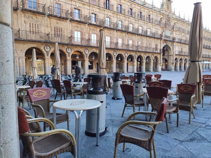 Terraza en la ciudad de Salamanca.