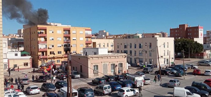 El bloque de viviendas afectado por el incendio.