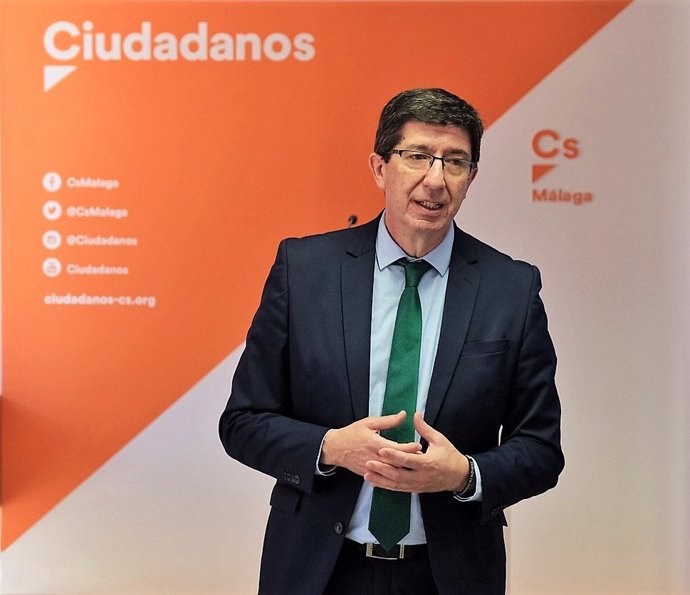 El líder andaluz de Ciudadanos (Cs), Juan Marín, en una foto de archivo.