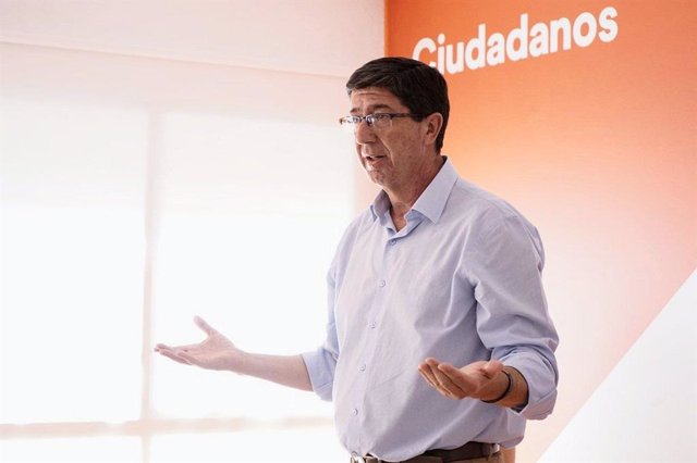 El vicepresidente de la Junta y líder de Ciudadanos en Andalucía, Juan Marín, en una imagen de archivo.