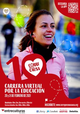 Cartel de la X carrera solidaria de Entreculturas