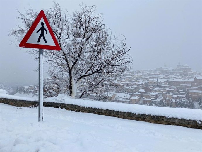 Carreteras de Toledo afectadas por la nieve.