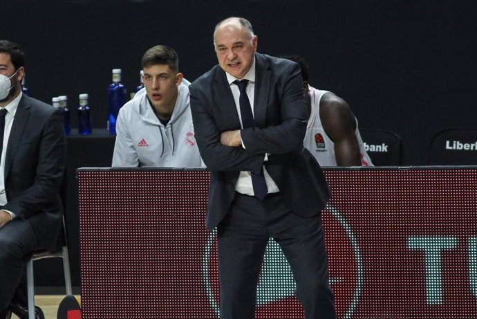 El entrenador del Real Madrid de baloncesto, Pablo Laso