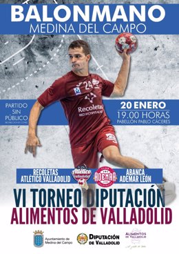 Cartel del torneo de balonmano organizado por la Diputación de Valladolid.