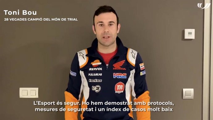 Toni Bou, uno de los deportistas que dan apoyo a la campaña de la UFEC a favor del regreso de las competiciones deportivas en Catalunya