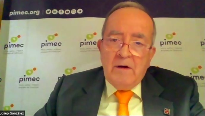 Josep González, presidente de Pimec en una conferencia telemática