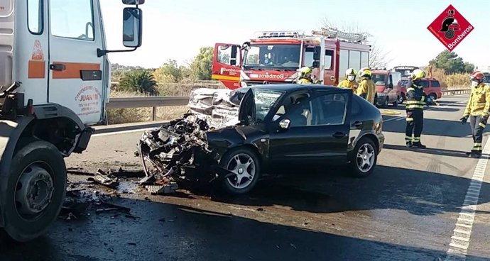 Accidente de tráfico este lunes en Rojales (Alicante), que ha provocado la muerte de un hombre de 58 años