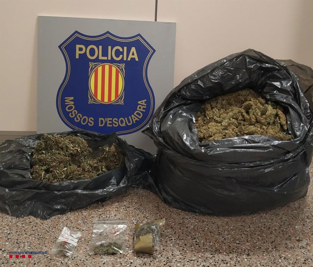 Arresten dos homes a Cunit (Tarragona) per transportar més de set quilos de cabdells de marihuana