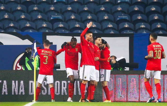 El Benfica celebra un gol