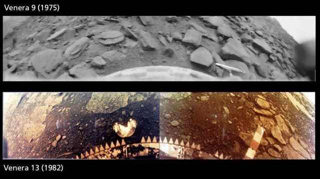 Imágenes en la usperficie del planeta Venus tomadas por las misiones de la URSS hace decenios
