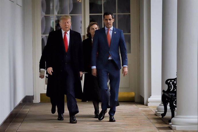 Donald Trump y Juan Guaidó.