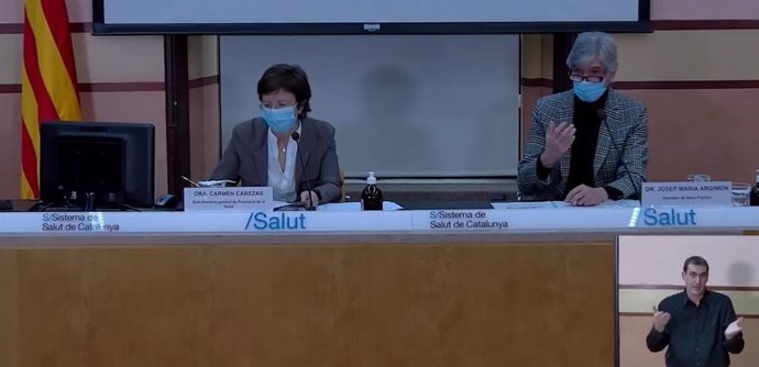 La subdirectora general de Promoción de la Salud Carme Cabezas y el secretario de Salud Pública Josep Maria Argimon