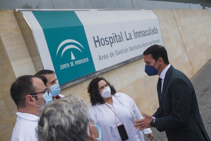 El presidente de la Diputación, Javier Aureliano García, en Huércal-Overa