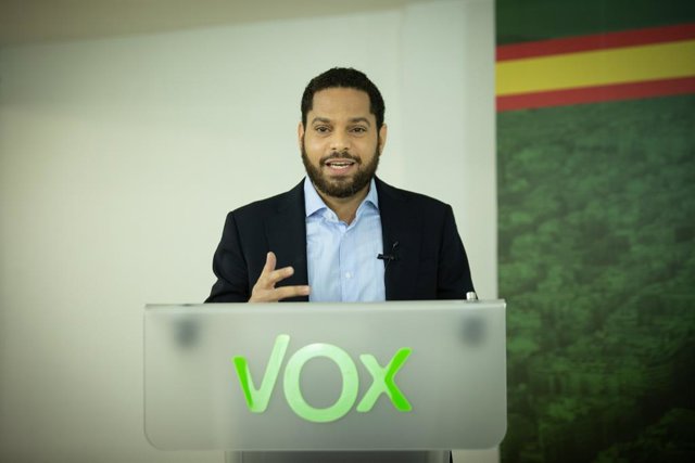 El candidat de Vox a les eleccions catalanes, Ignacio Garriga, en la Trobada Digital d'Europa Press.