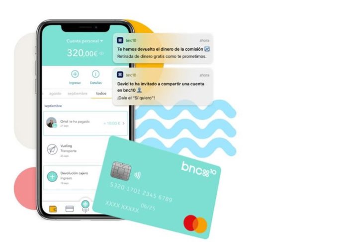 App y tarjeta de la fintech española bnc10