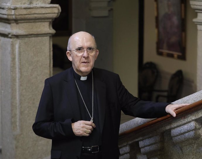 Retratos del arzobispo de Madrid, Carlos Osoro, tras una entrevista para Europa Press en la sede del Arzobispado, en Madrid (España), a 11 de septiembre de 2020.