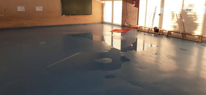 Así está el pabellón deportivo