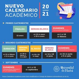 Calendario de la UHU tras las modificaciones.