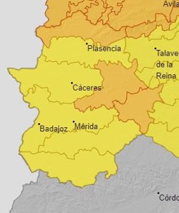 Alertas Extremadura para el 22 de enero