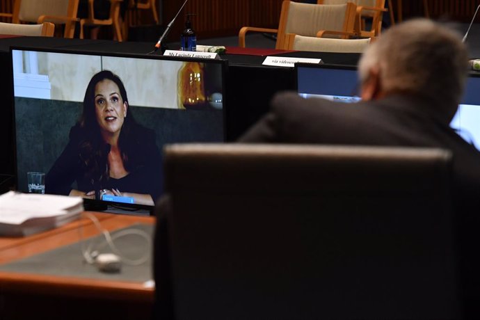 Google Australia Managing Director, Mel Silva appears via video link before a Senate inquiry into News Media and Digital Platforms Mandatory Bargaining Code at Parliament House in Canberra, Friday, January 22, 2021. (AAP Image/Mick Tsikas) NO ARCHIVING