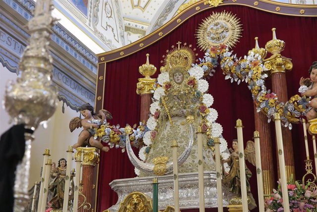 Virgen del Rocío, en la parroquia de la Asunción. Mayo de 2020.