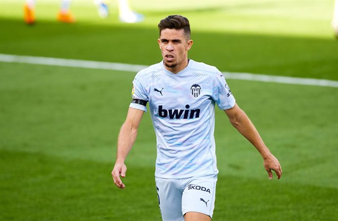 Gabriel Paulista of Valencia CF during the La Liga Santander mach between Villarreal and Valencia at Estadio de la Ceramica, on October 18, 2020 in Vila-real Spain