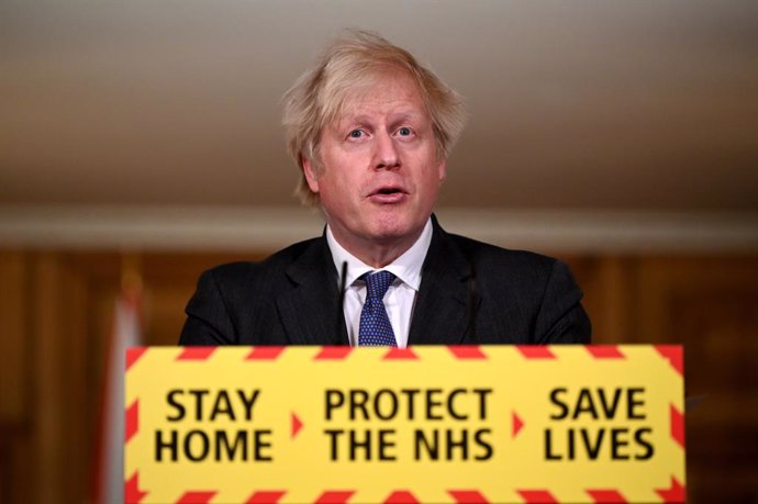 22 January 2021, United Kingdom, London: UK Prime Minister Boris Johnson speaks during a media briefing on coronavirus (Covid-19) at Downing Street. Photo: Leon Neal/PA Wire/dpa