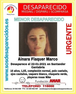 Joven desaparecida en Santander