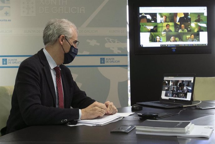 El vicepresidente segundo de la Xunta, Francisco Conde, se reúne con el comité 'Civil UAVs Initiative'.