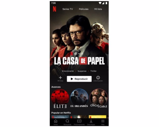 Versión Android de Netflix