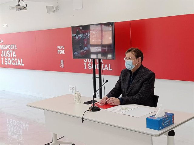 El 'president' de la Generalitat, Ximo Puig, durante su intervención este sábado en el Comité Federal del PSOE