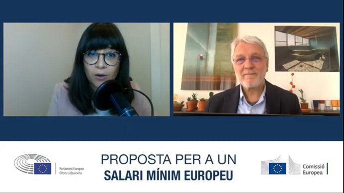 El director de la Dirección General de Ocupación, Asuntos Sociales e Inclusión de la CE, Jordi Curell, durante su intervención.