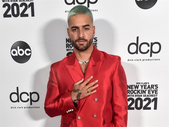Maluma Arrives At Dick Clark's New Year's Rockin' Eve With Ryan Seacrest 2021