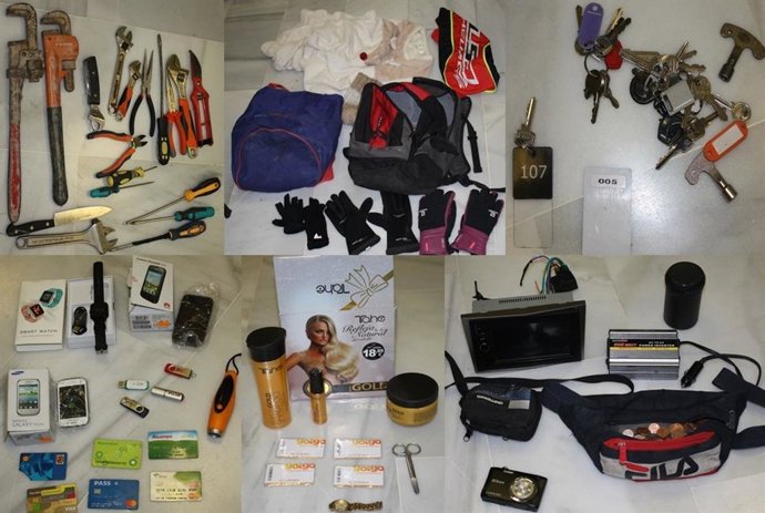 Nota De Prensa: "Agentes De La Policía Nacional Esclarecen Varios Robos En Establecimientos Tras La Detención De Un Varón A Quien Intervienen Numerosos Objetos Procedentes De Los Mismos"