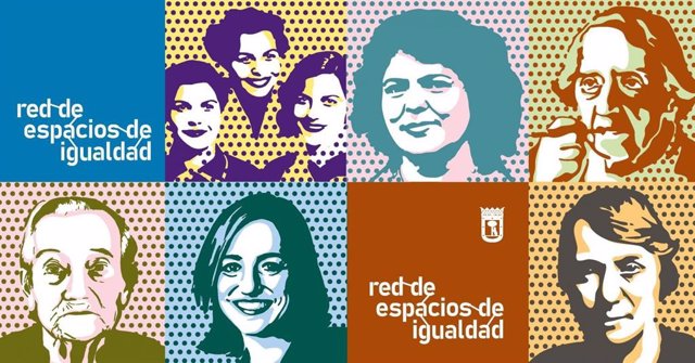 Cartel promocional de los espacios de Igualdad del Ayuntamiento.