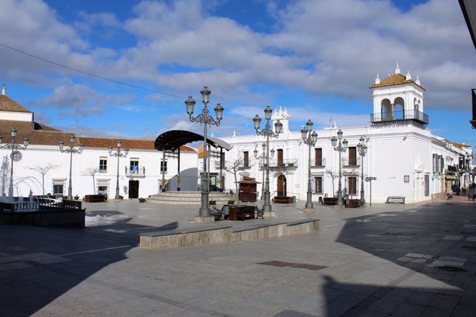 El municipio de Cartaya con sus calles vacías.