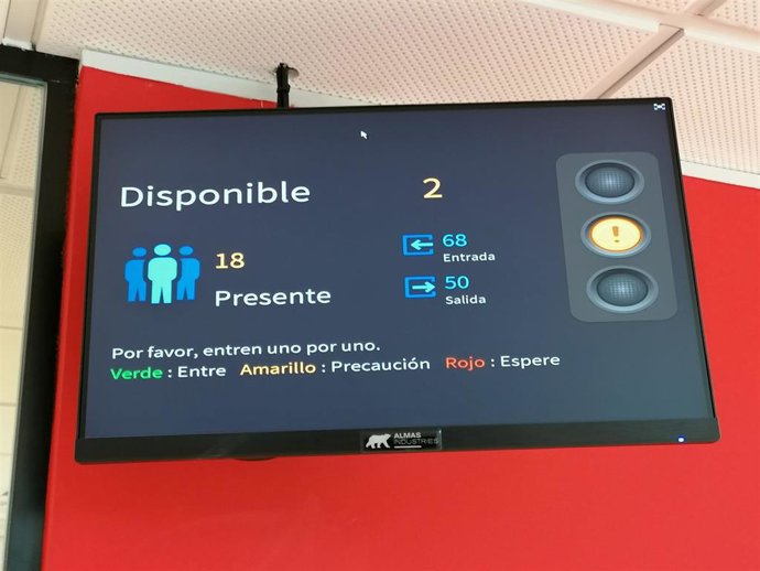 Pantalla control de aforo