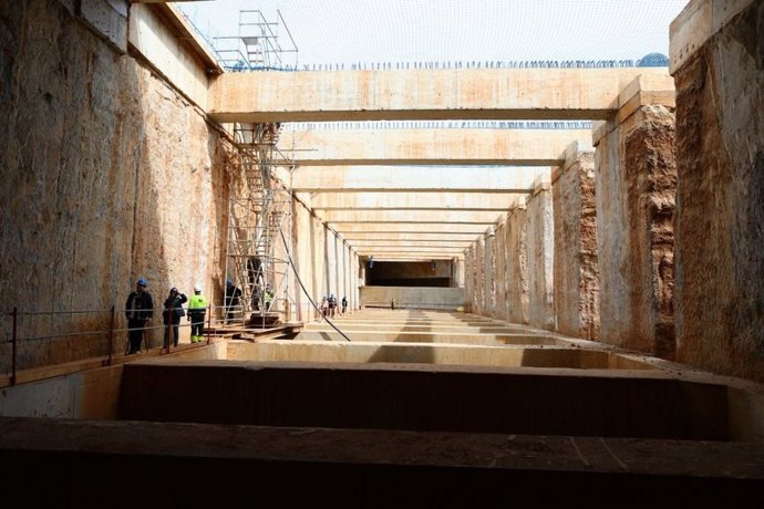 Excavació del túnel de les Glries de Barcelona 