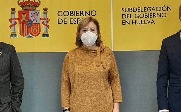 La delegada del Gobierno en Andalucía, Sandra García, en Huelva. (Foto de archivo).