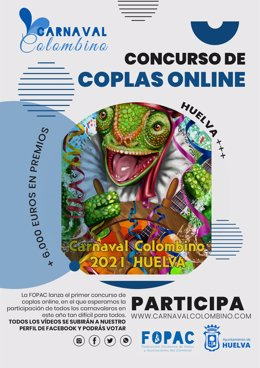 Cartel del Concurso de Coplas online.