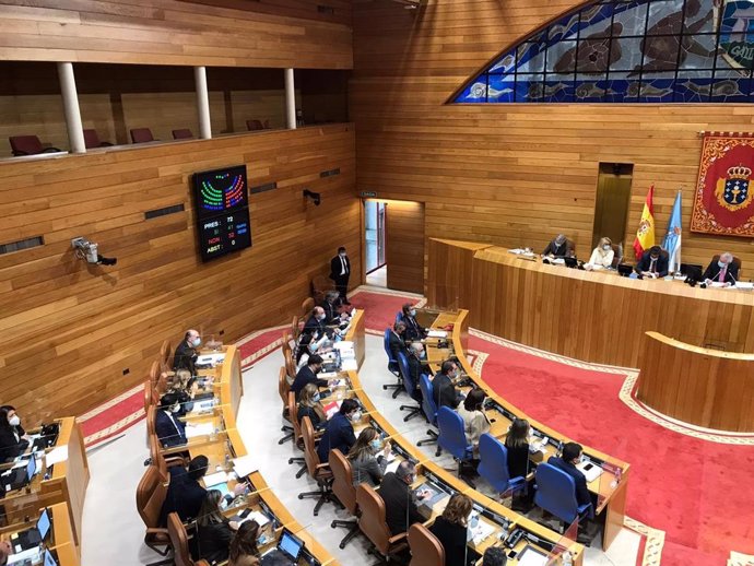 Votación de la toma en consideración de la reforma de la ley de salud en el Parlamento gallego