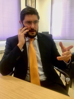 El portavoz de Vox en el Ayuntamiento de Teruel, Alejandro Nolasco,