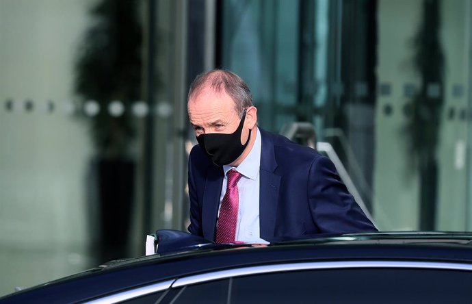 13 January 2021, Ireland, Dublin: Irish Prime Minister Micheal Martin arrives at the Convention Centre Dublin where he is to apologise to survivors of homes for unmarried mothers and their children. The institutions for women who fell pregnant out of we