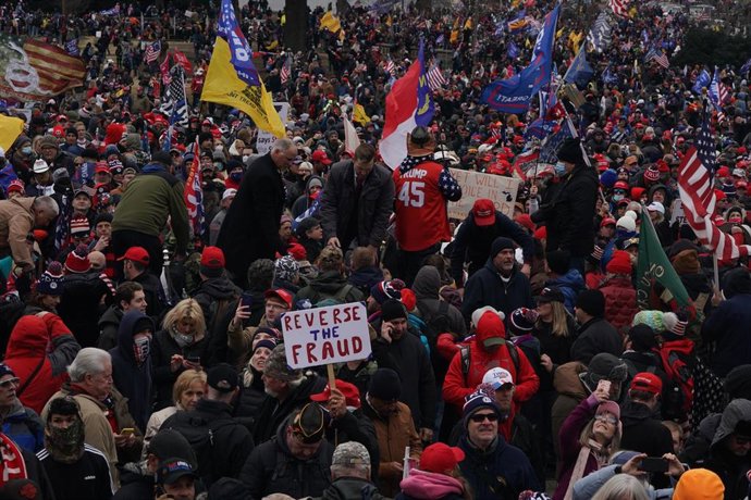 Simpatizantes de Donald Trump en su asalto al Capitolio, en Washington.